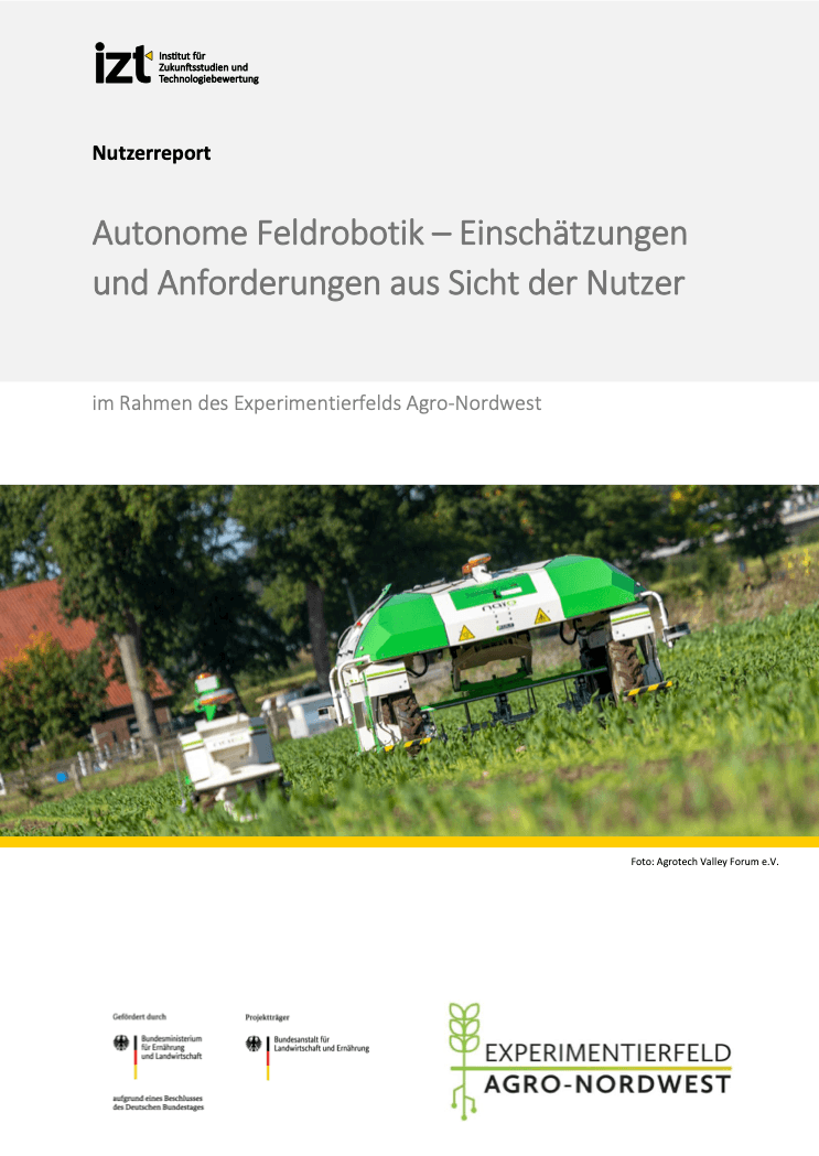 autonomous feeding systems assessments and requirements from the user's point of view. within the framework of the agro nordwest experimental field