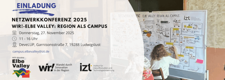 Image with text: Invitation to the Elbe Valley Network Conference: Region as Campus